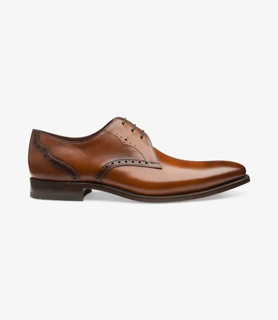 LOAKE Hannibal Chestnut Calf Derby Brogue Shoe