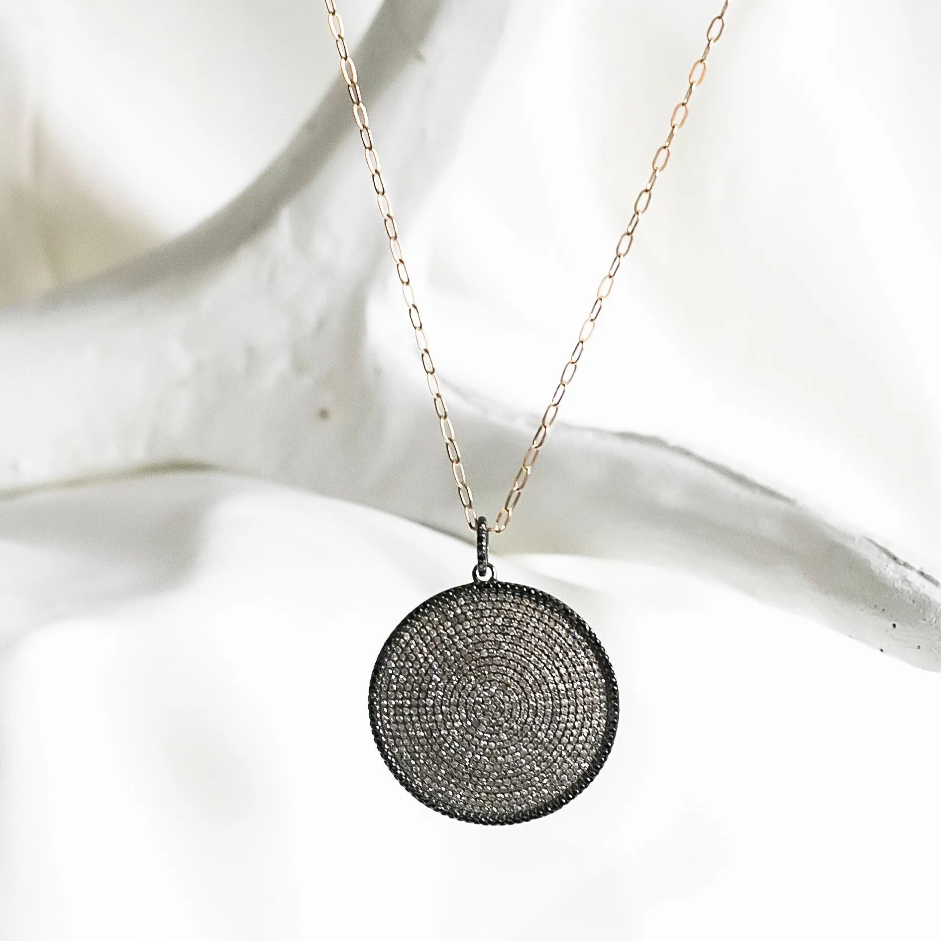 LUNA Diamond DISC Necklaces