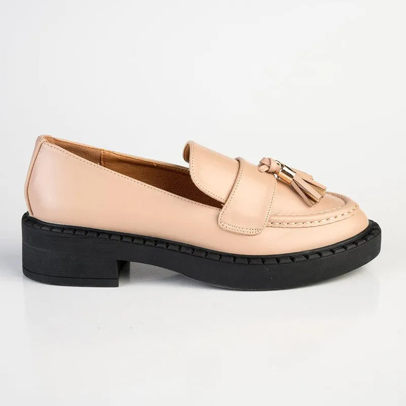 Madison Emily Tassel Brogue - Nude