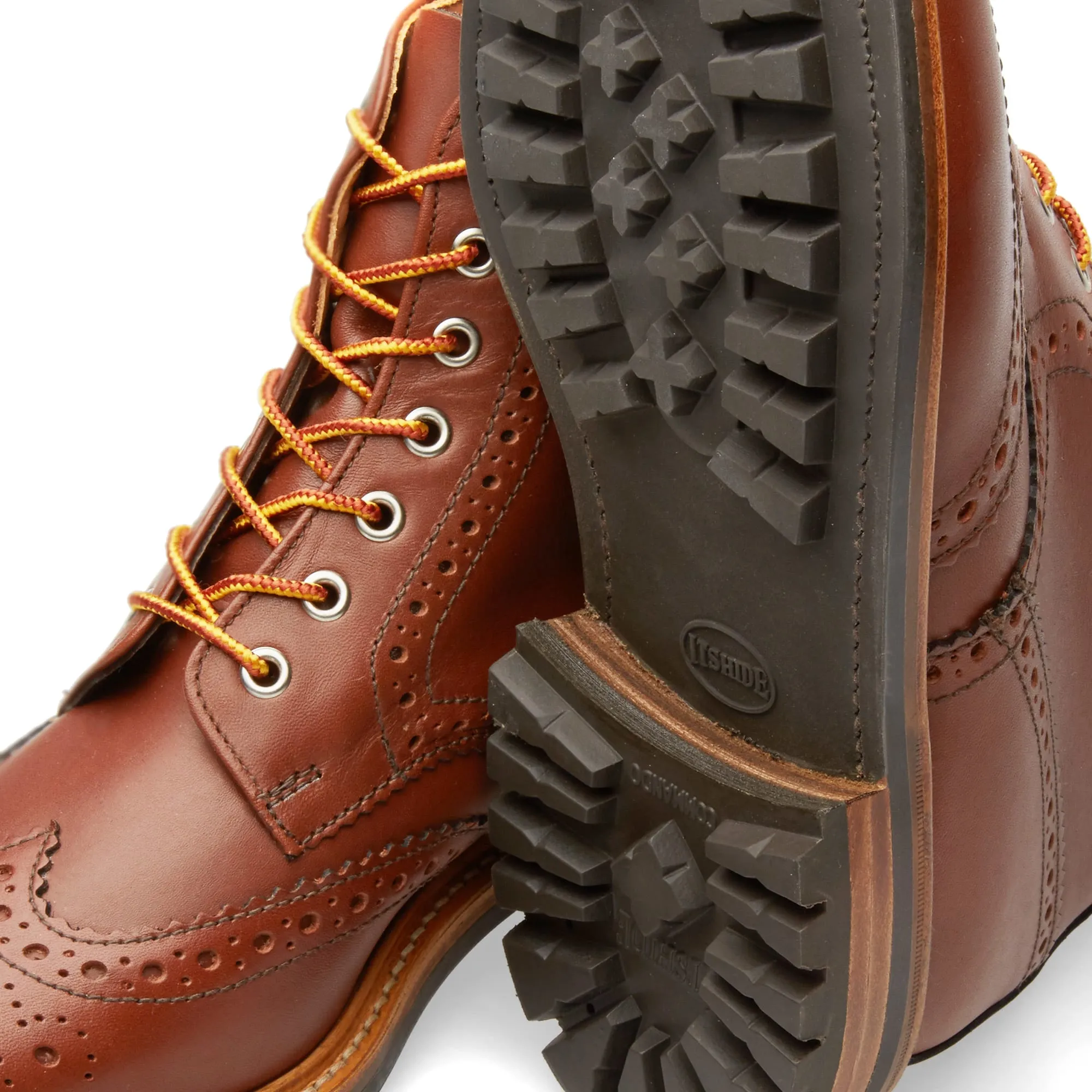 Mark McNairy Commando Sole Brogue BootTan Waxy