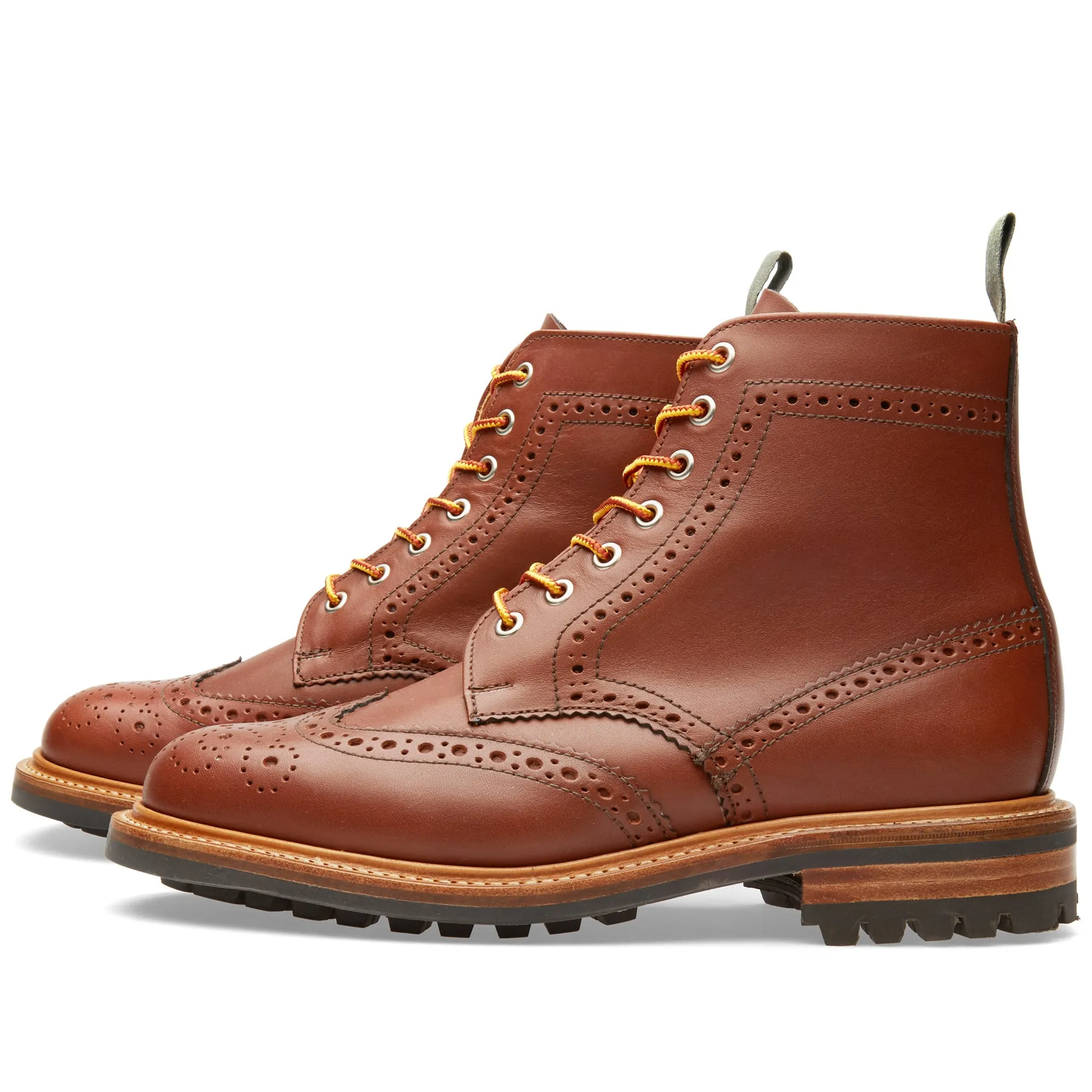 Mark McNairy Commando Sole Brogue BootTan Waxy