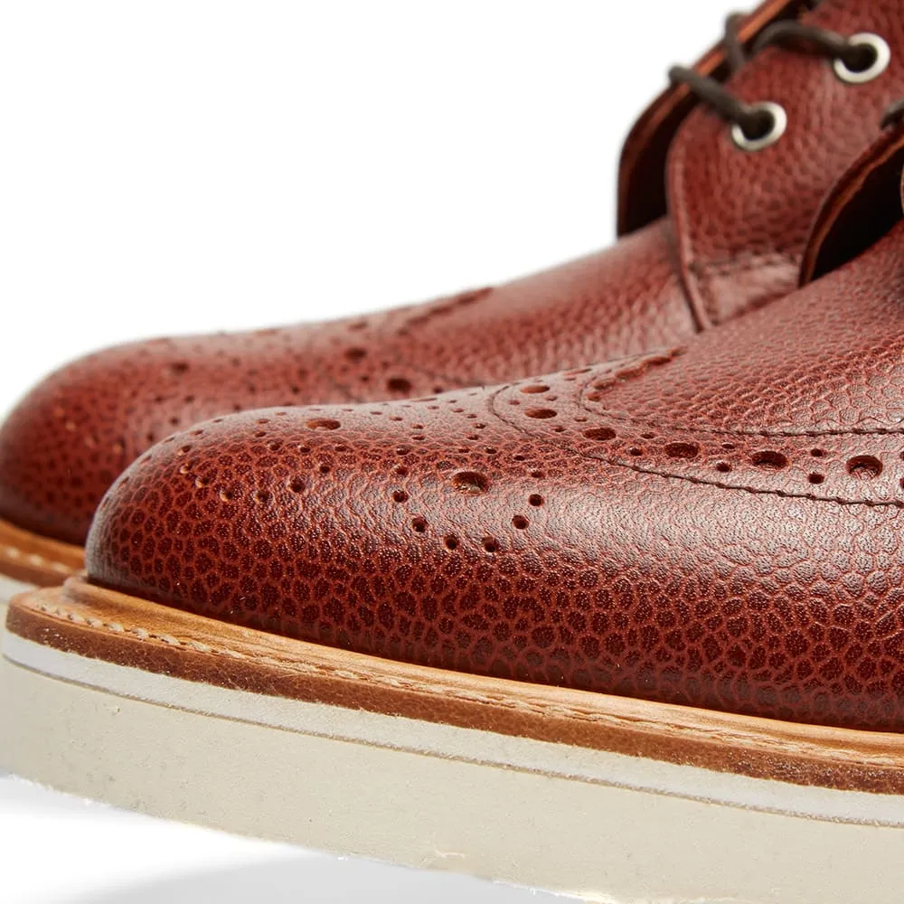 Mark McNairy Golden Tan Brogue Boot - Army Grain