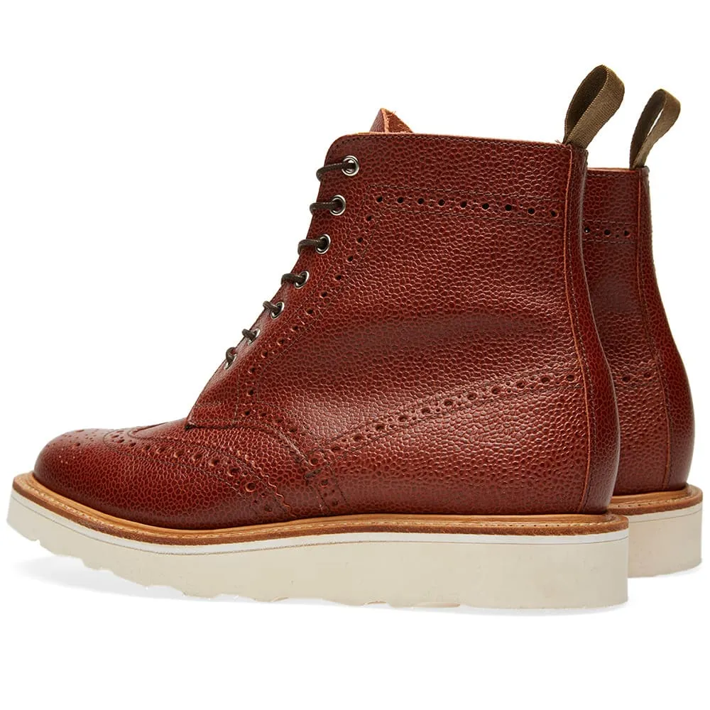 Mark McNairy Golden Tan Brogue Boot - Army Grain