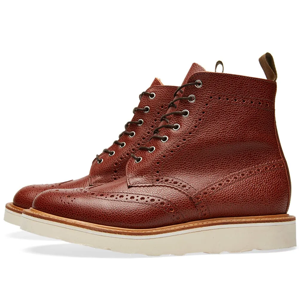 Mark McNairy Golden Tan Brogue Boot - Army Grain