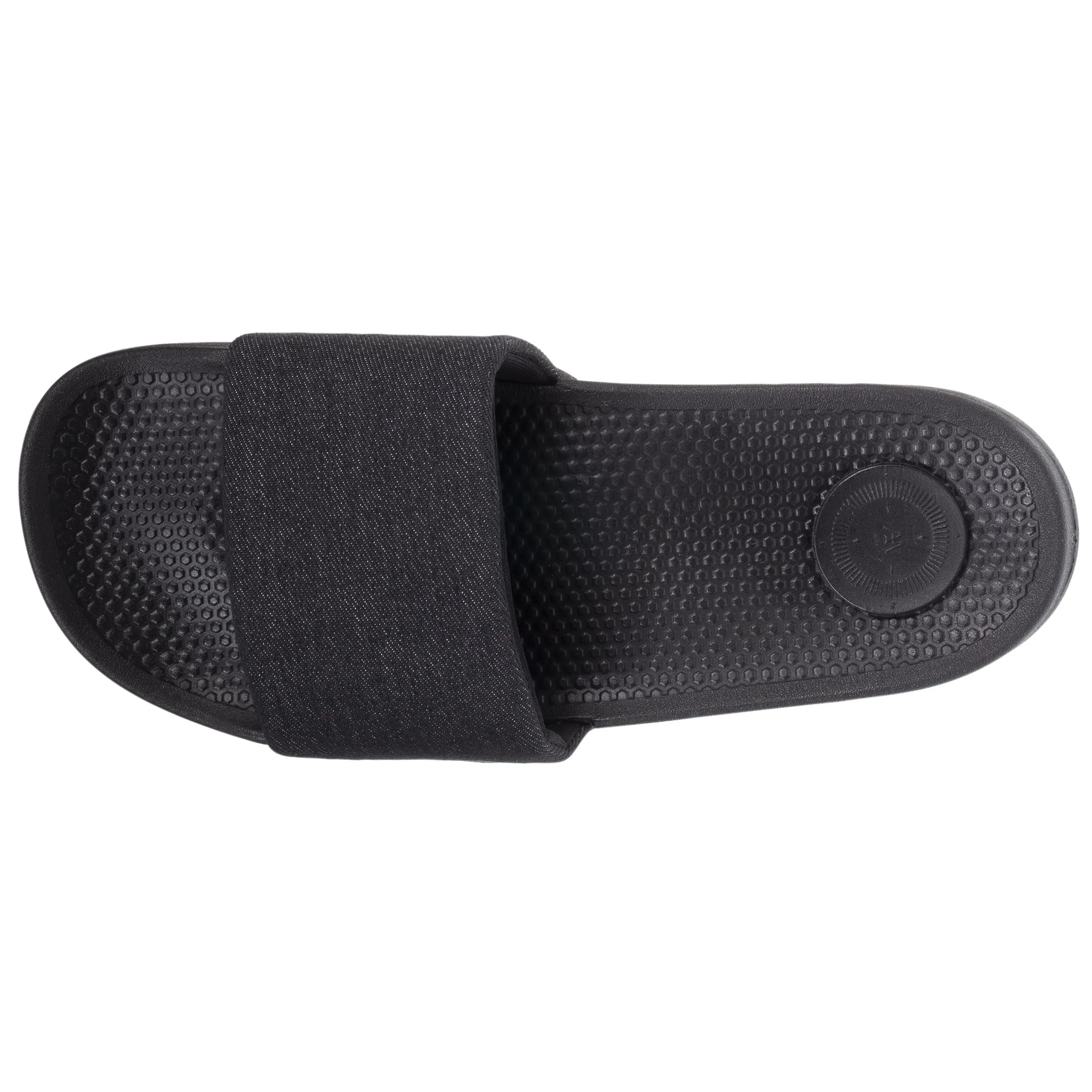 Men's black flip-flops with headband