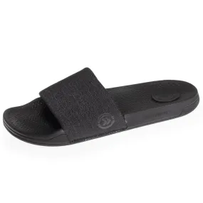 Men's black flip-flops with headband