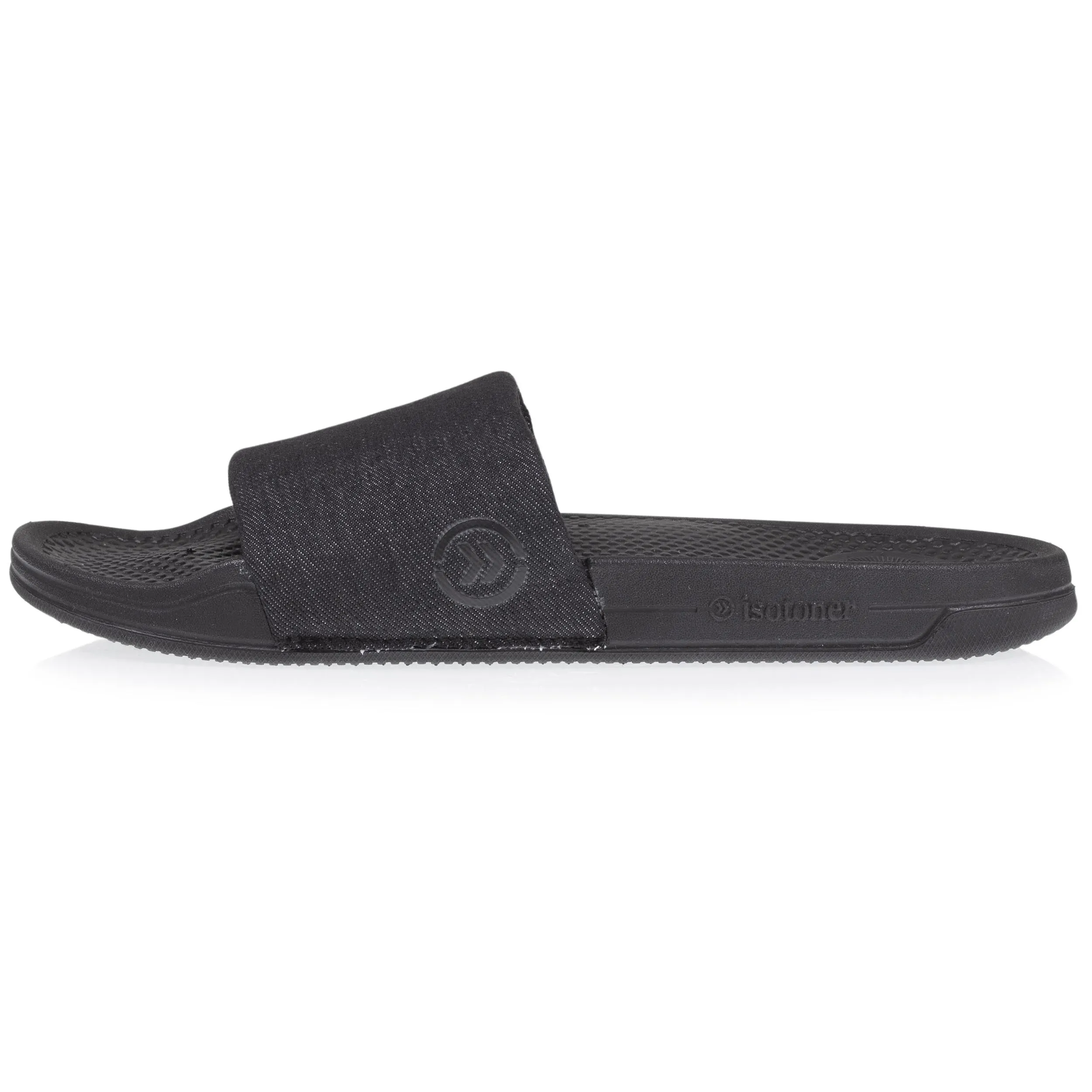 Men's black flip-flops with headband