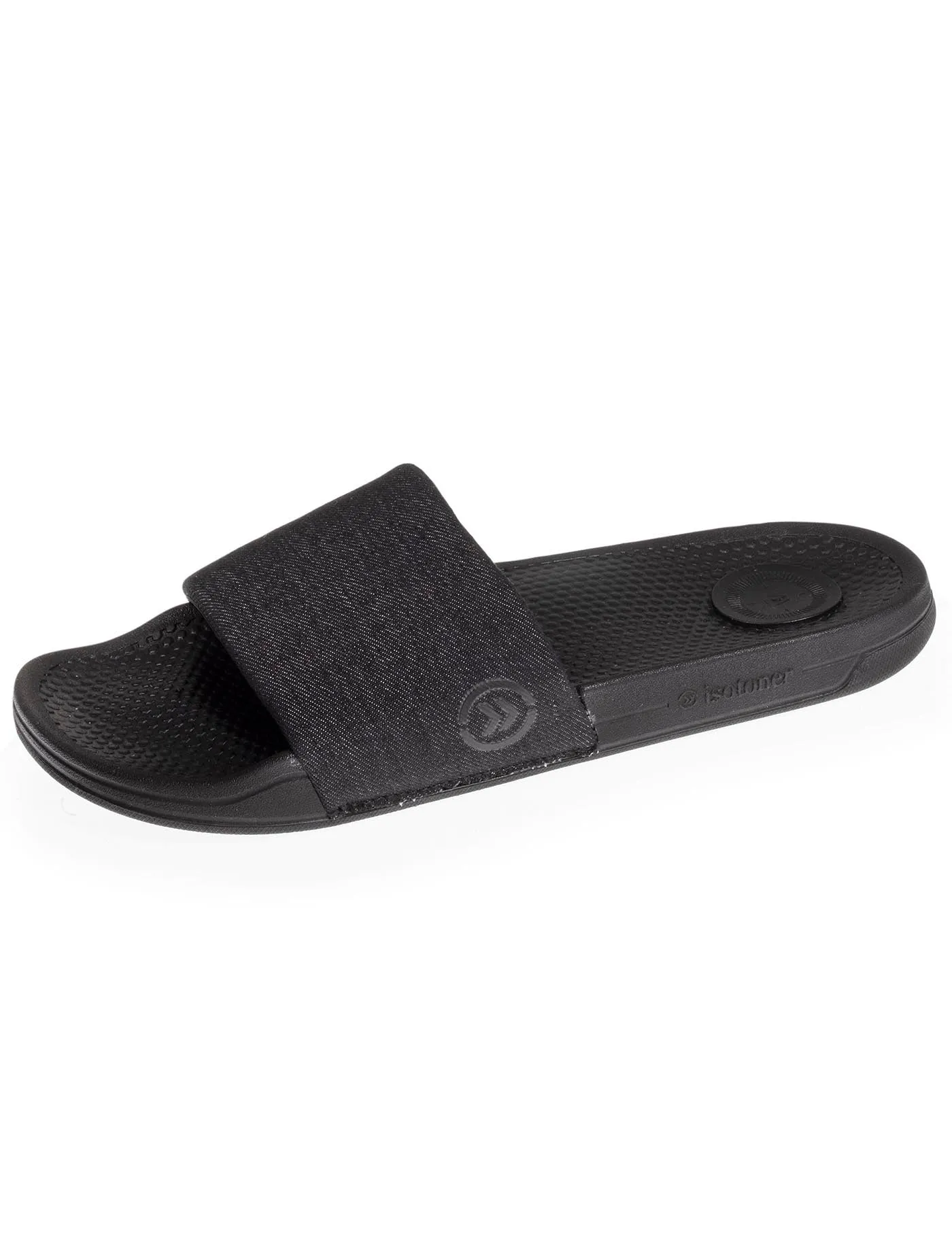 Men's black flip-flops with headband