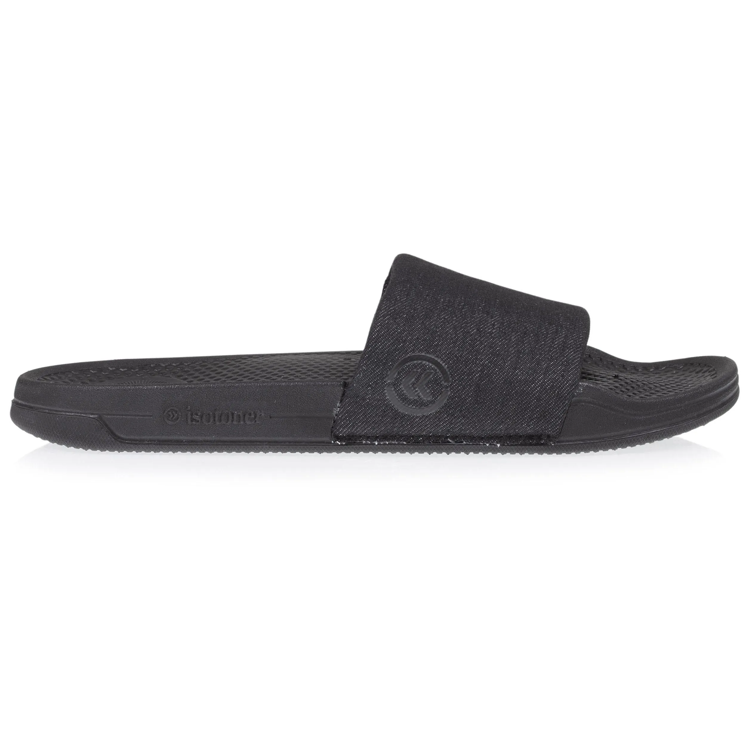 Men's black flip-flops with headband