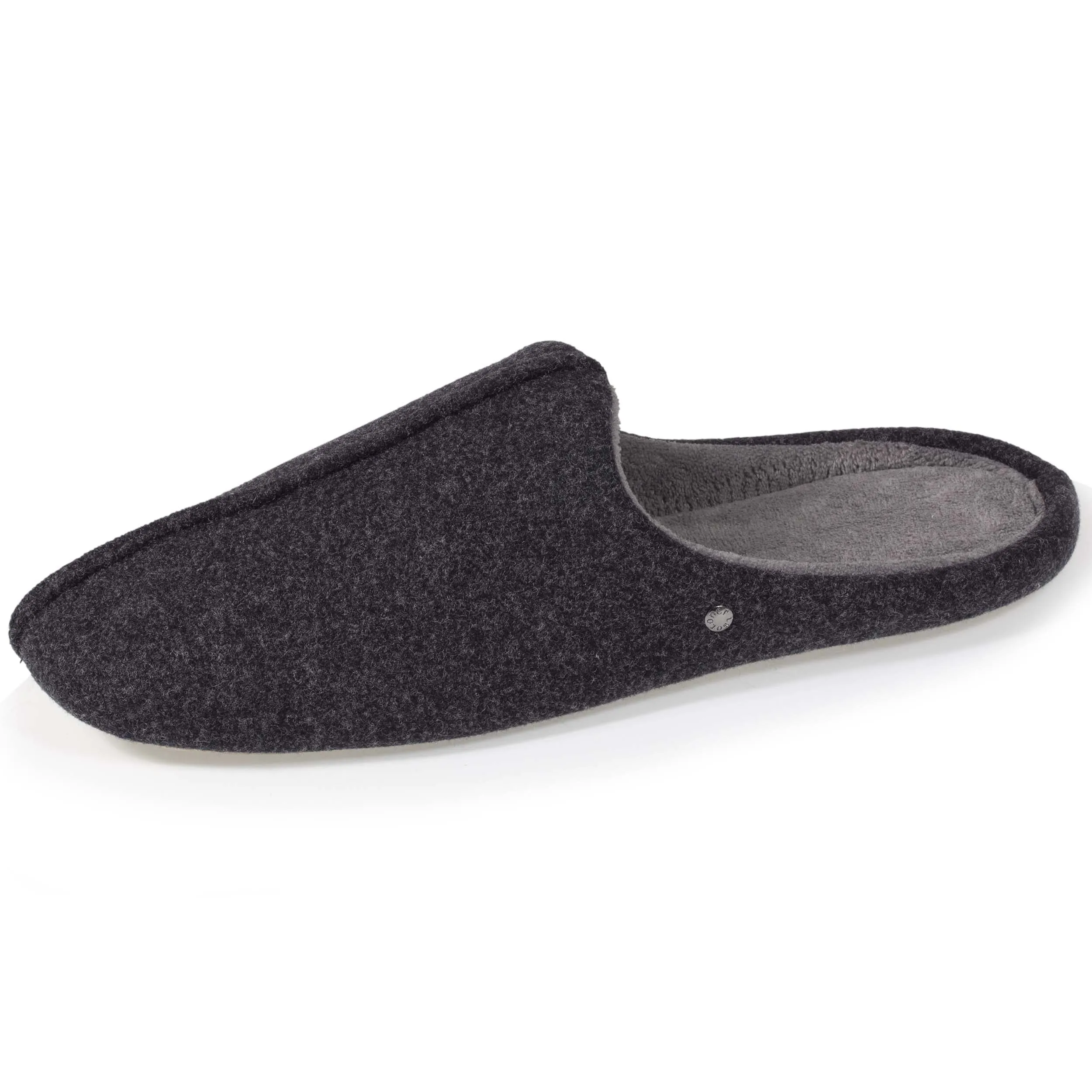 Men's Navy Melange Felt Slippers