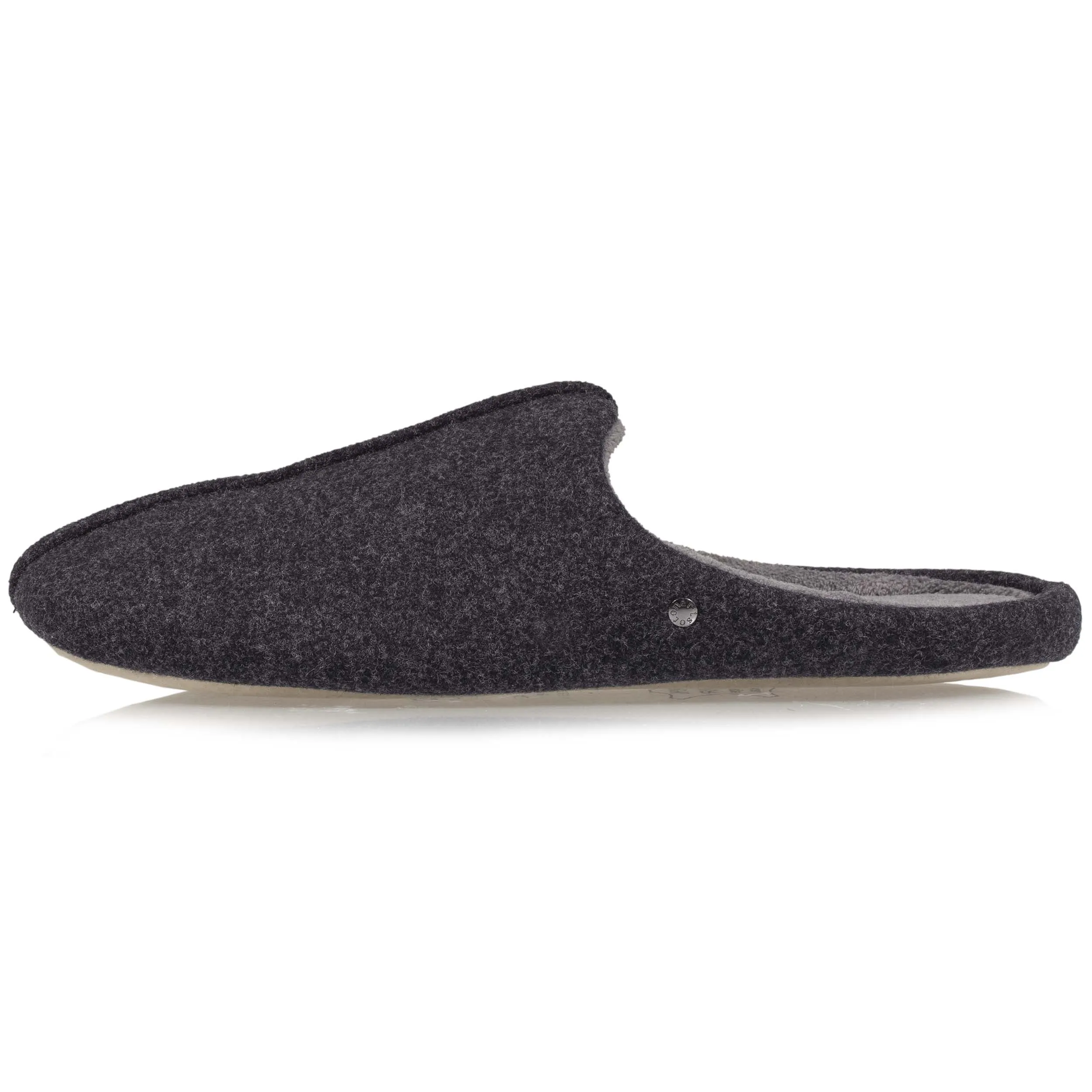 Men's Navy Melange Felt Slippers