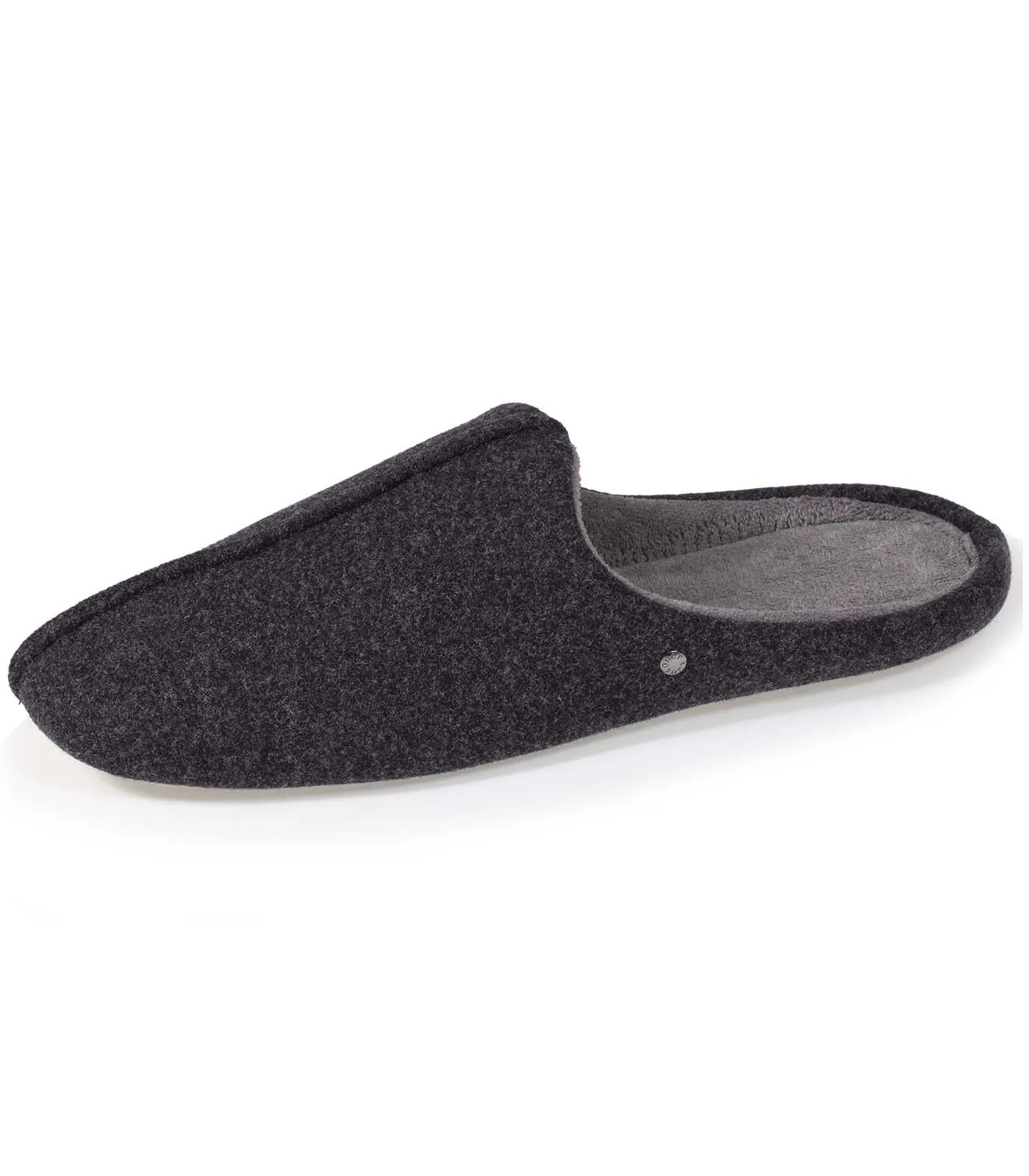 Men's Navy Melange Felt Slippers