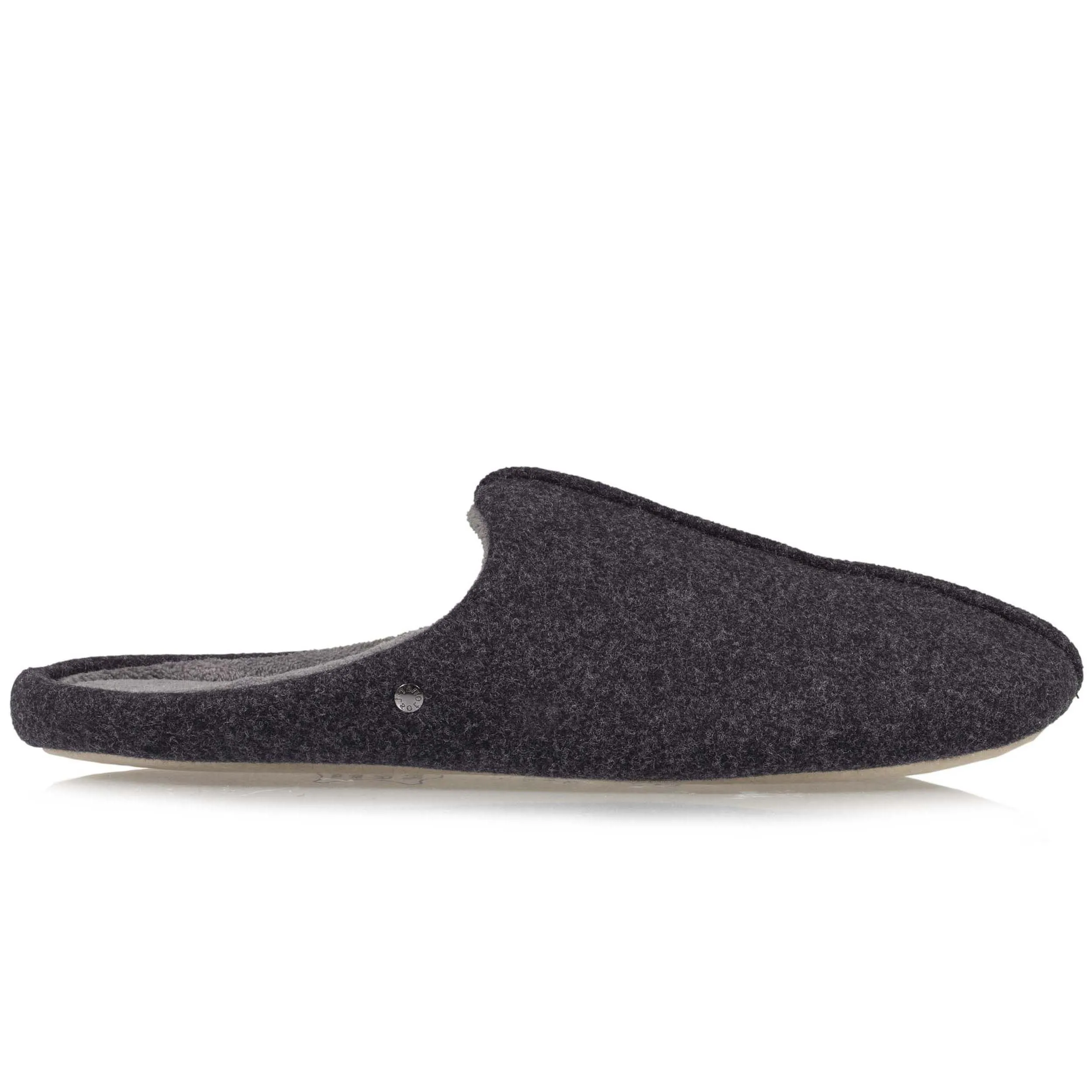 Men's Navy Melange Felt Slippers