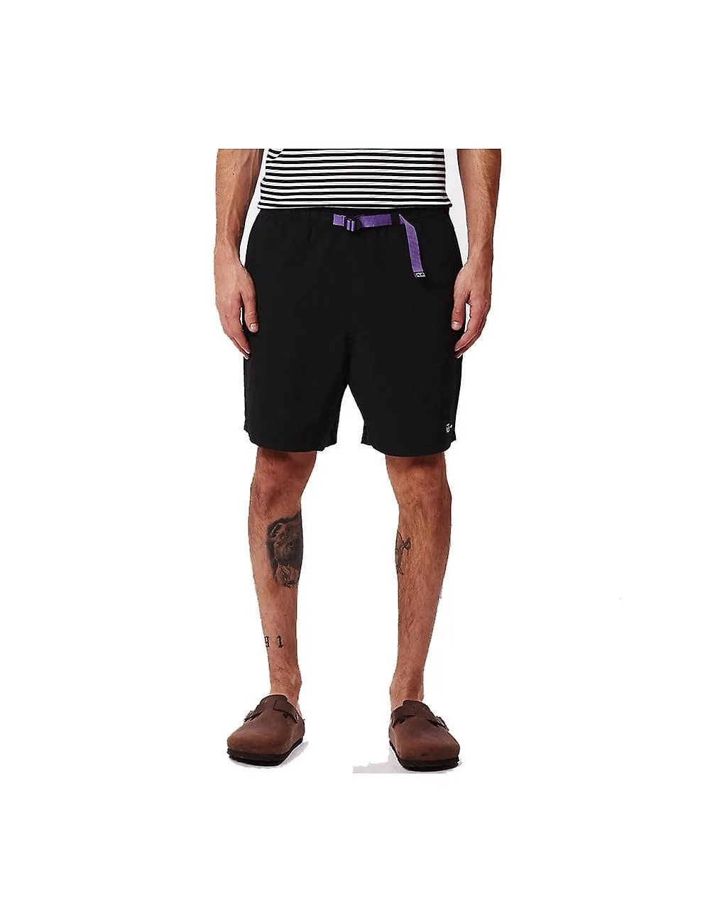 Men's Obey Track Shorts - Black