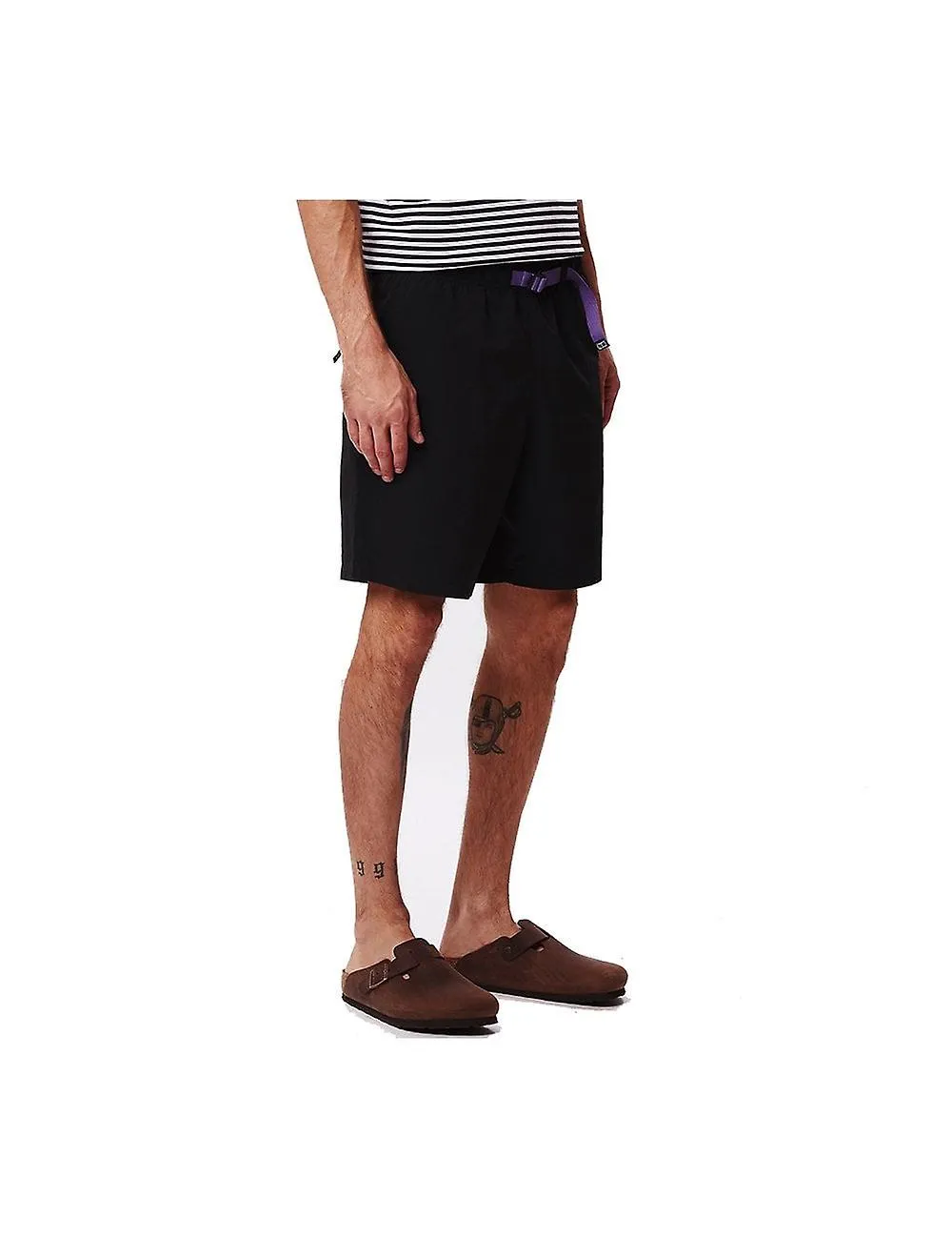 Men's Obey Track Shorts - Black