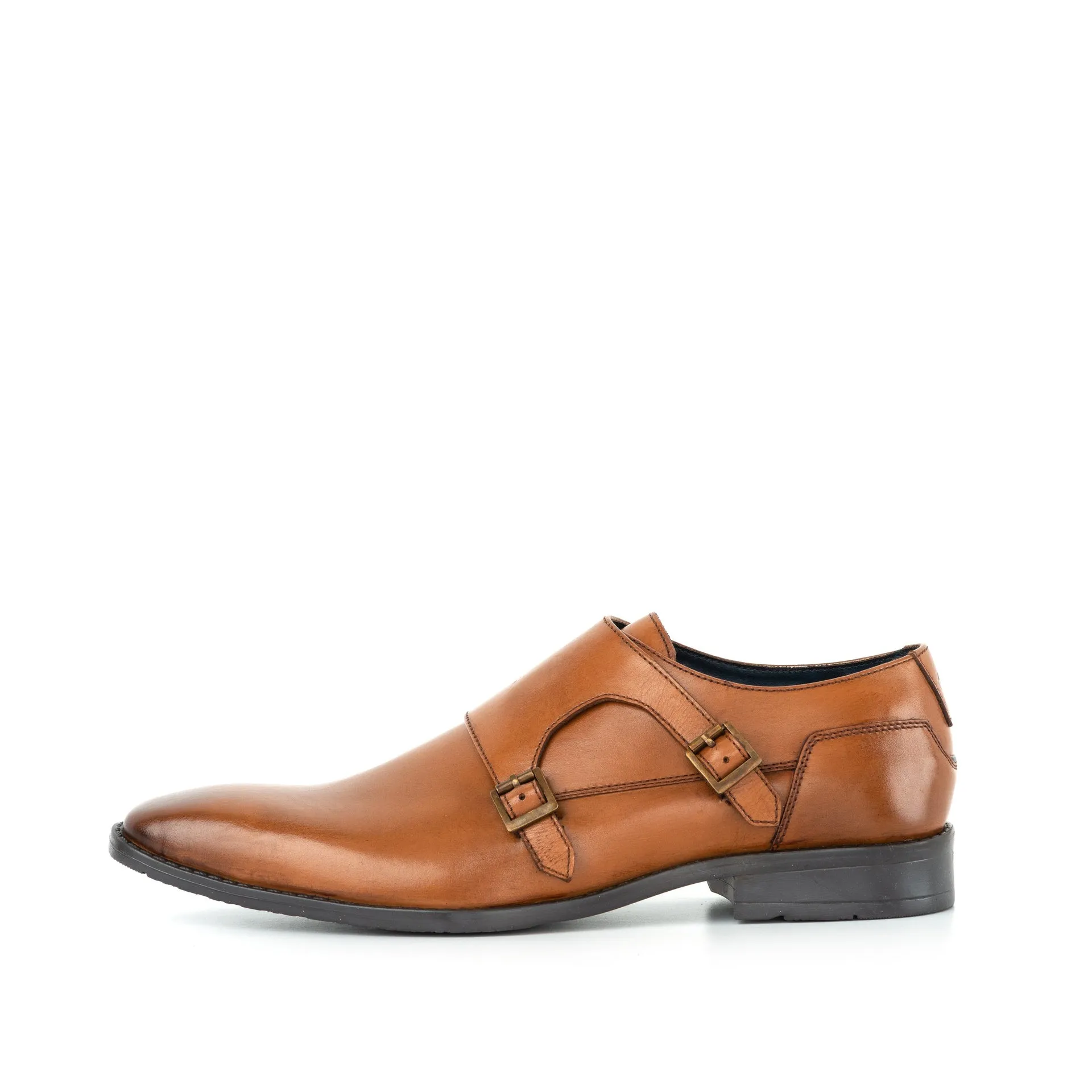 Men's Tan Monk Strap Shoes