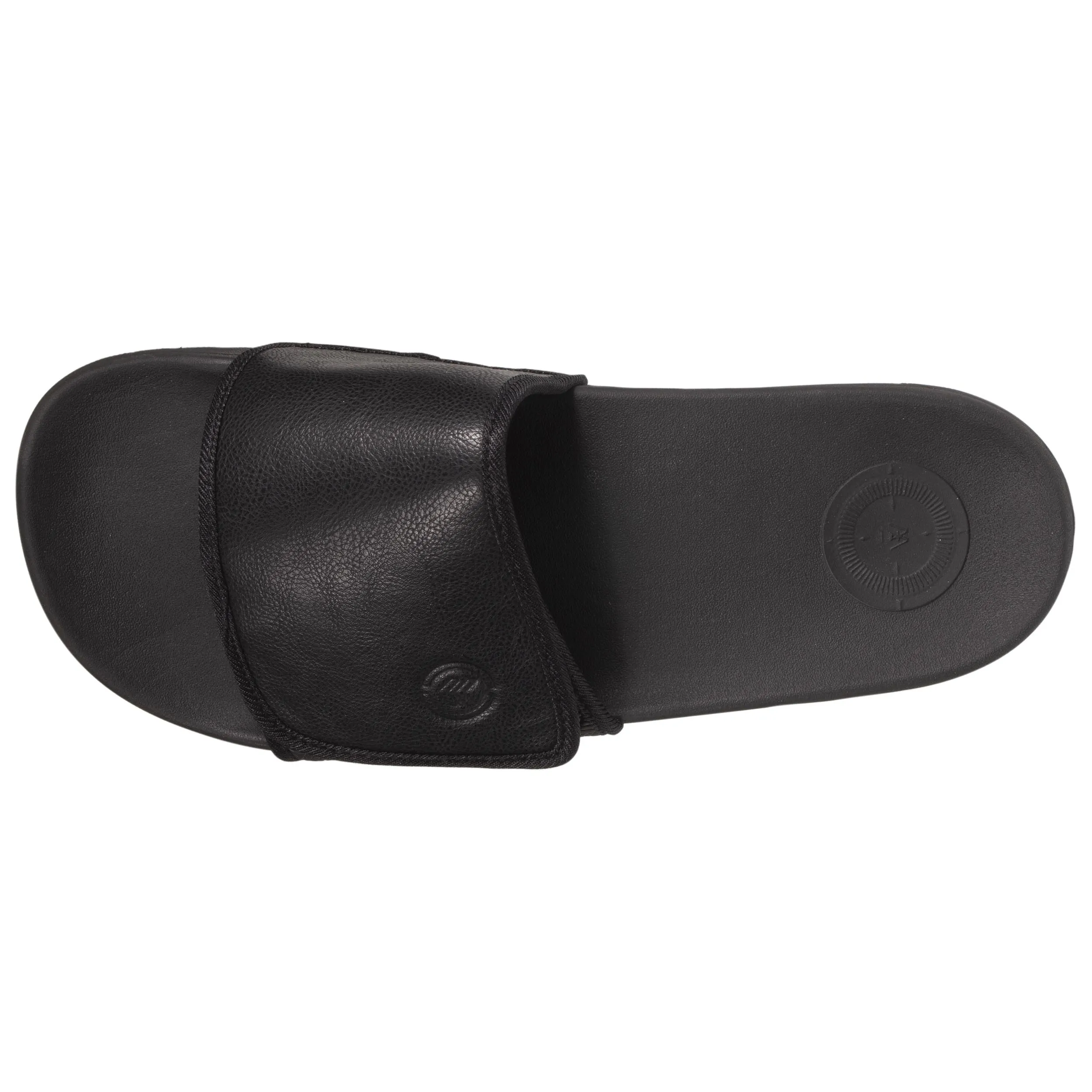 Men's velcro black mule slippers