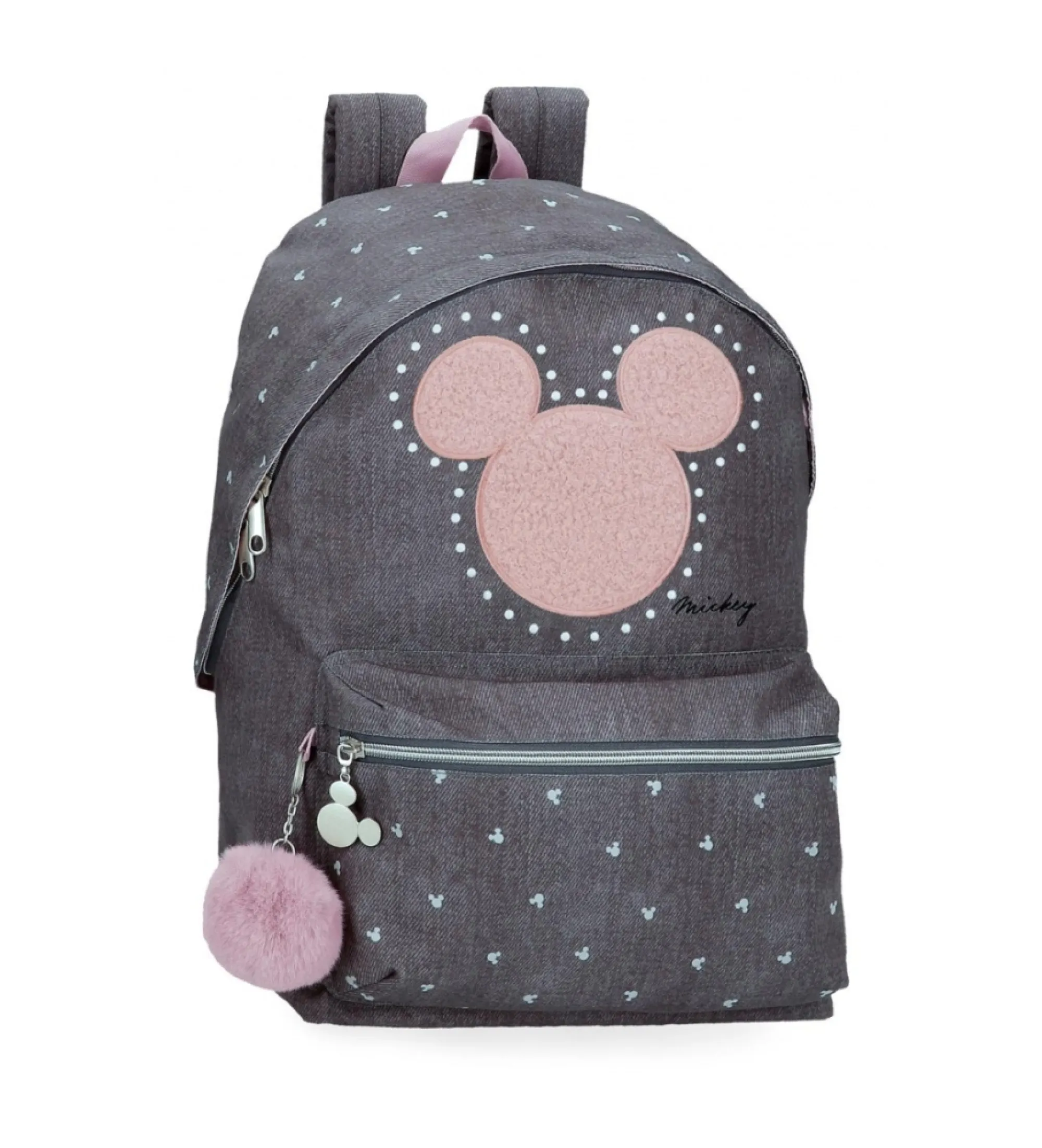 Mickey studs school backpack with anthracite laptop holder