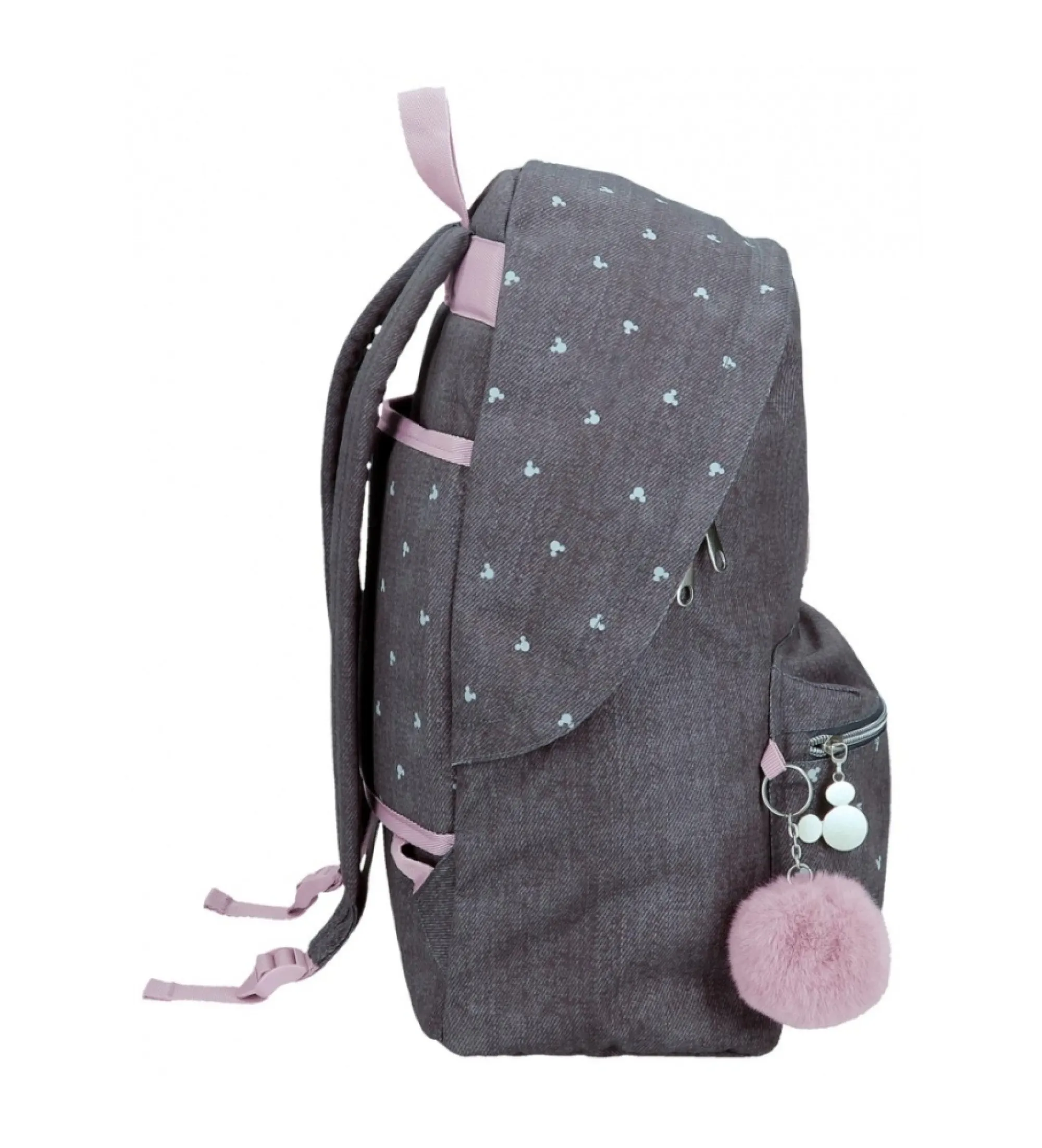 Mickey studs school backpack with anthracite laptop holder