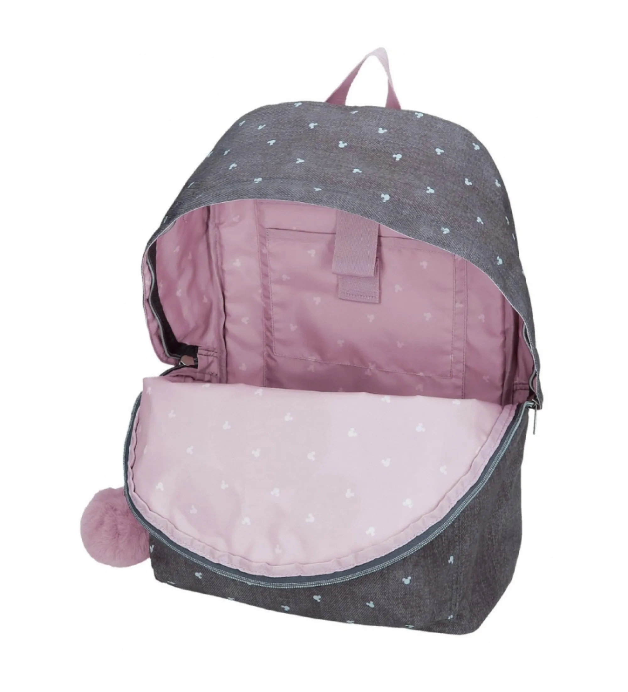 Mickey studs school backpack with anthracite laptop holder