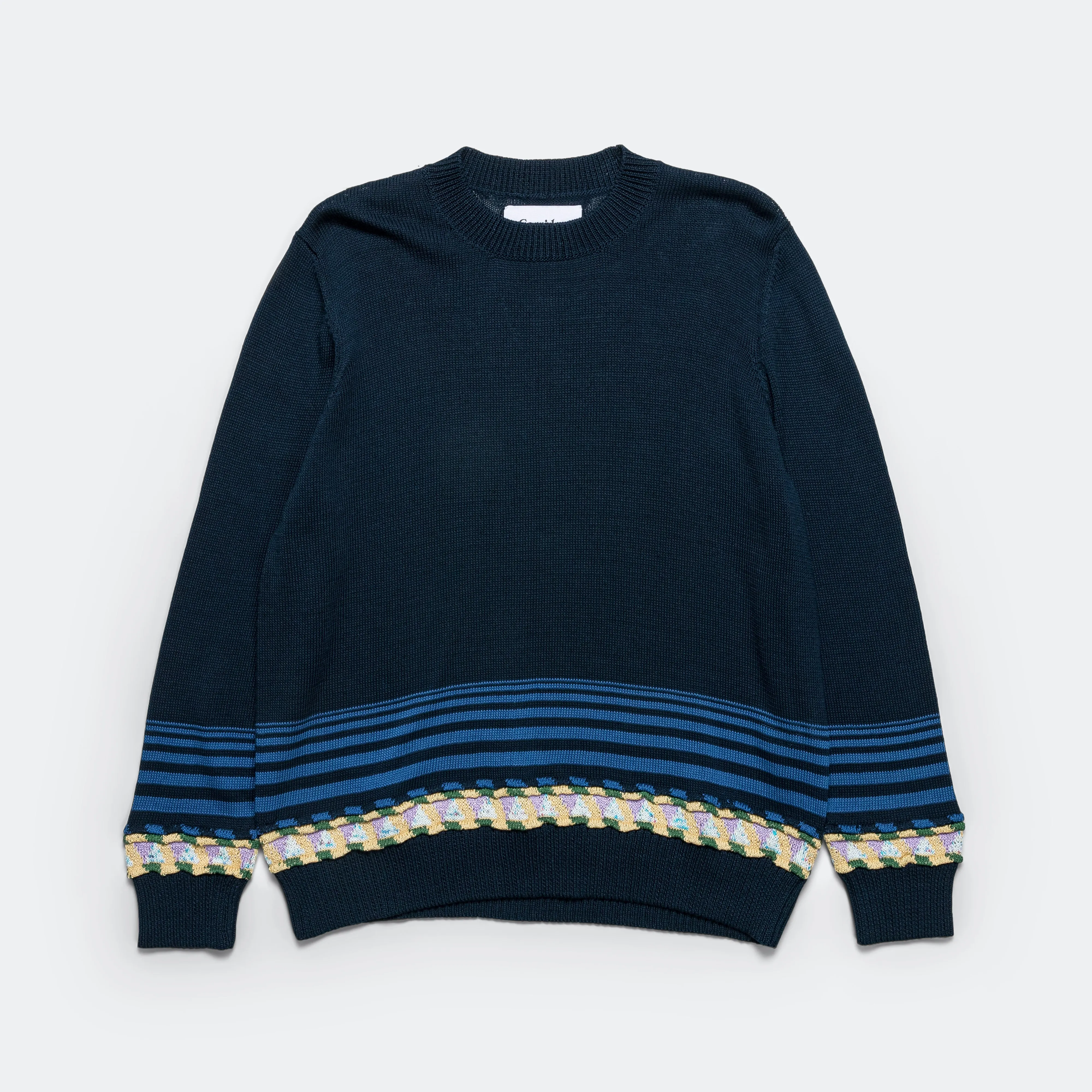 Midnight Navy Basque Crewneck