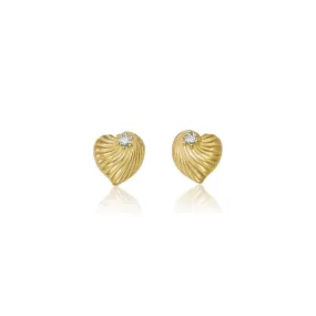 Mini Diamond Heart Shell Studs - Buy Online at Affordable Prices!