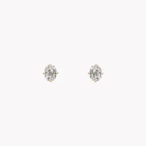 Modern Antique Cushion Diamond Stud Earrings