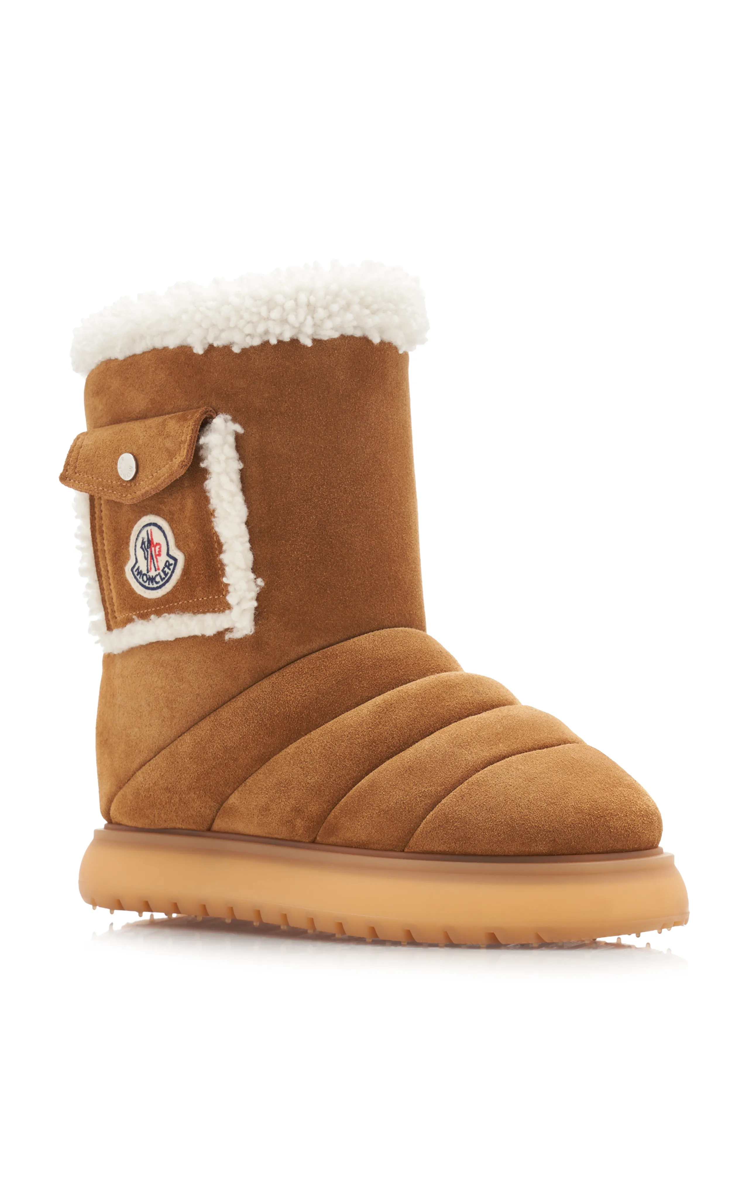 Moncler Gaia Pocket-Detailed Suede Ankle Boots