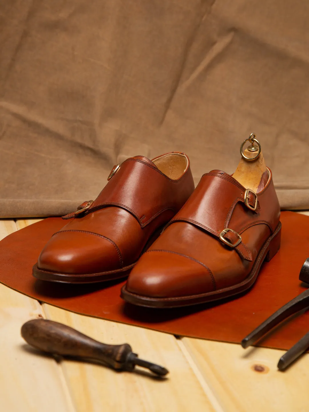 Monk Double Strap 767 Tan