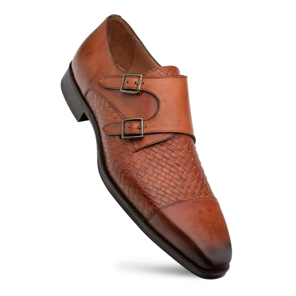 Monk Strap Shoes with Embossed Rubber Sole