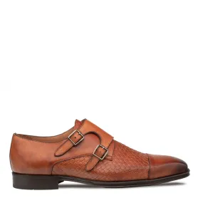 Monk Strap Shoes with Embossed Rubber Sole