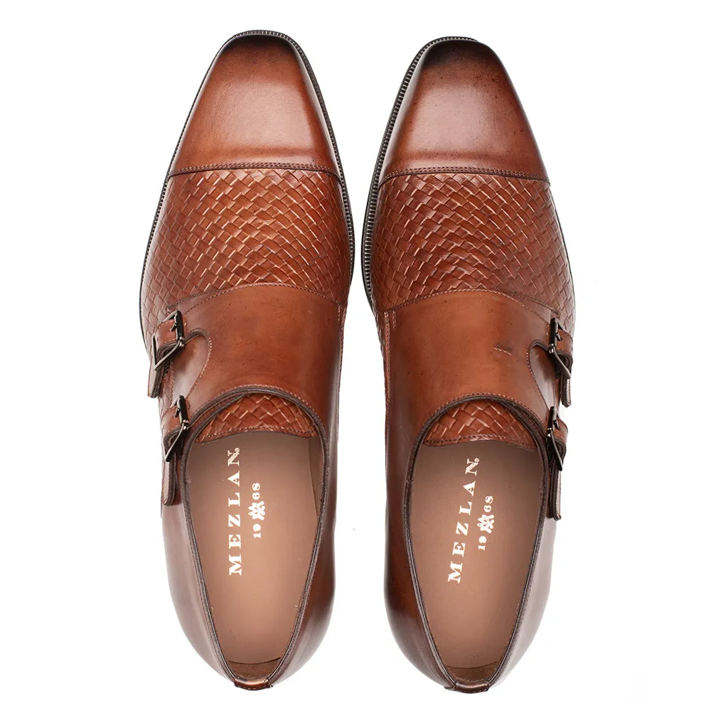 Monk Strap Shoes with Embossed Rubber Sole