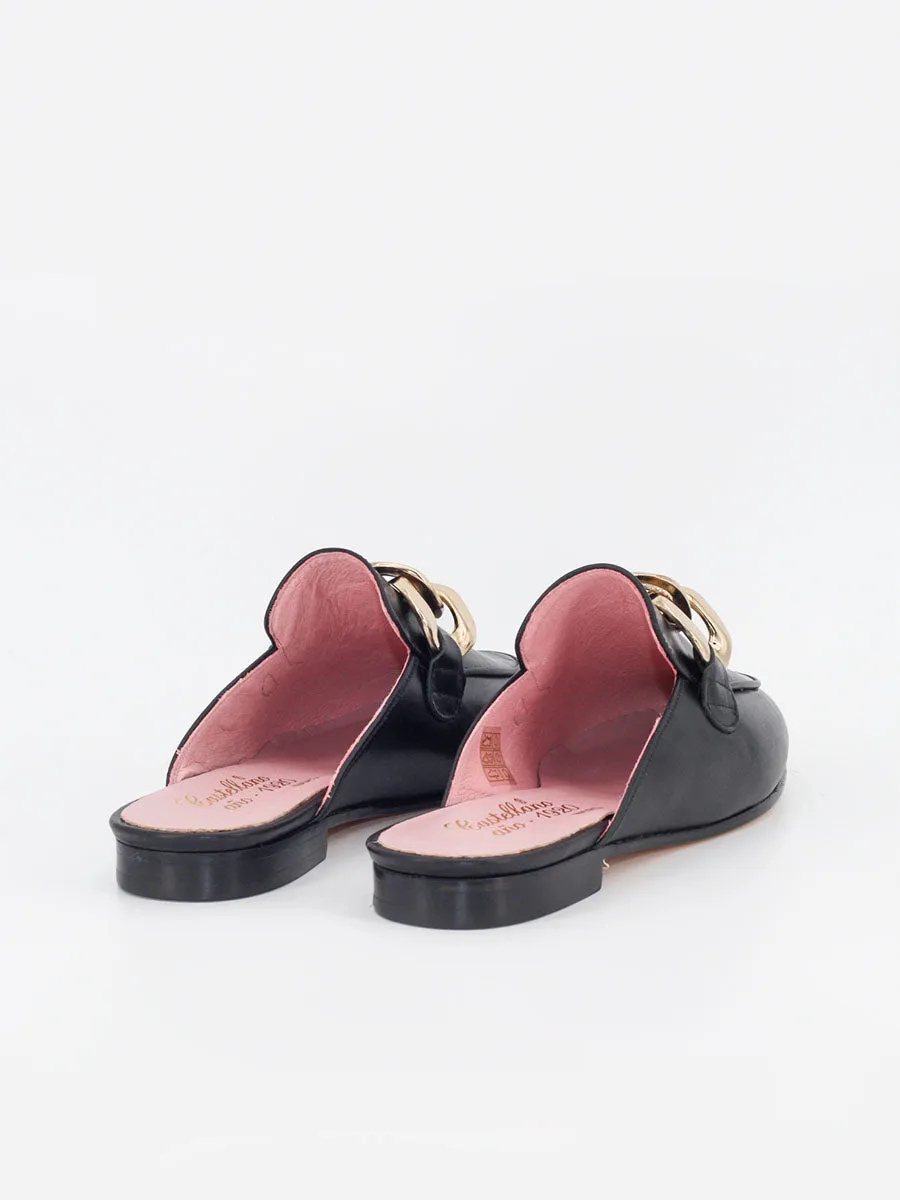 Mules Saint Tropez adorno color negro