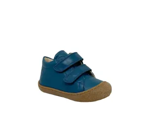 NATURINO COCOON Blue botillons with velcro fit.