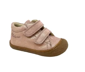 Naturino Cocoon glitter rose suede botillons with velcro