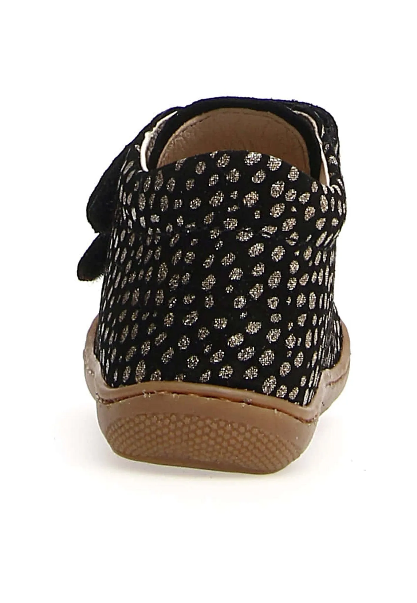 NATURINO COCOON Velcro black platinum booties for kids