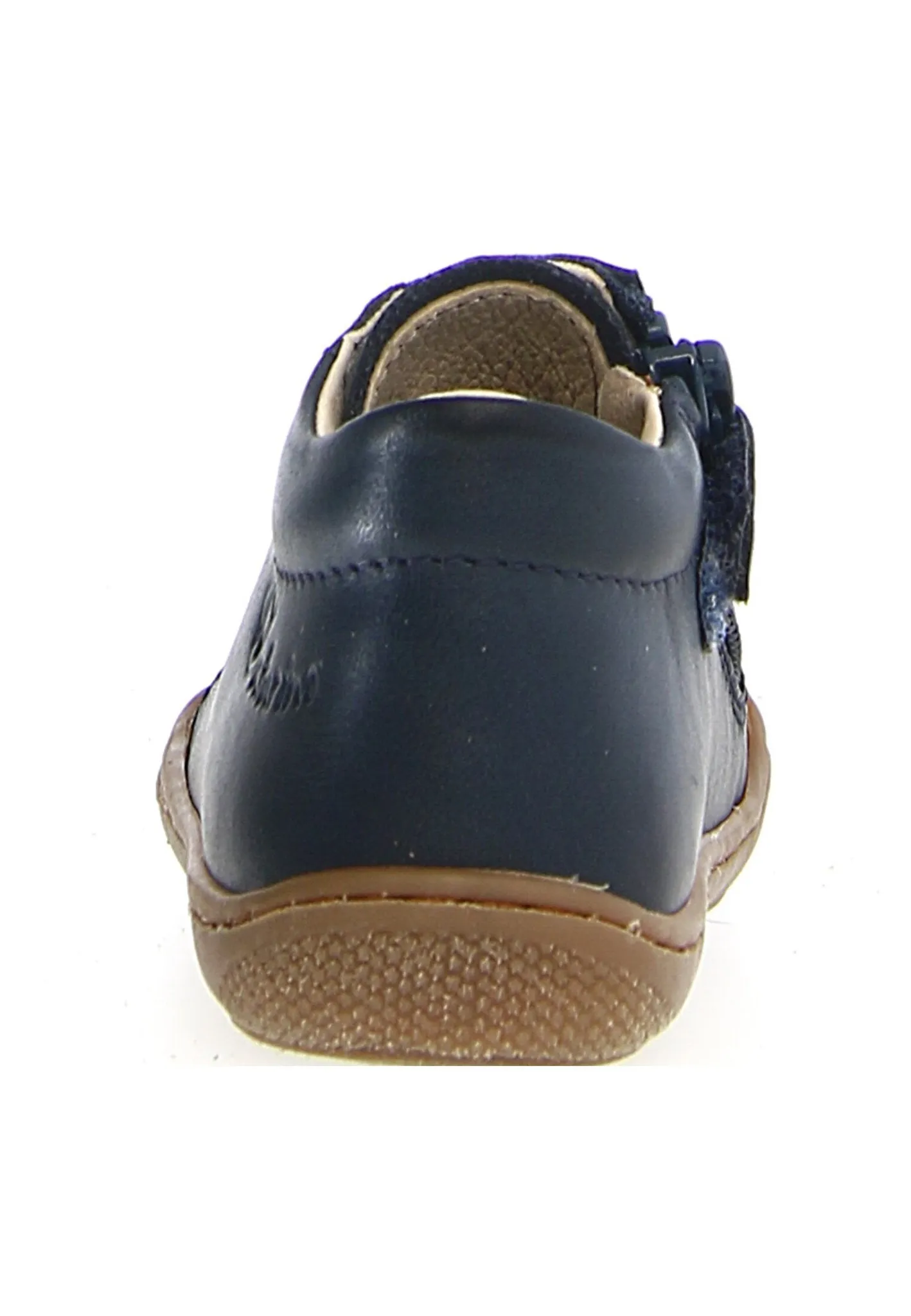 NATURINO COCOON ZIP Navy baby booties first steps