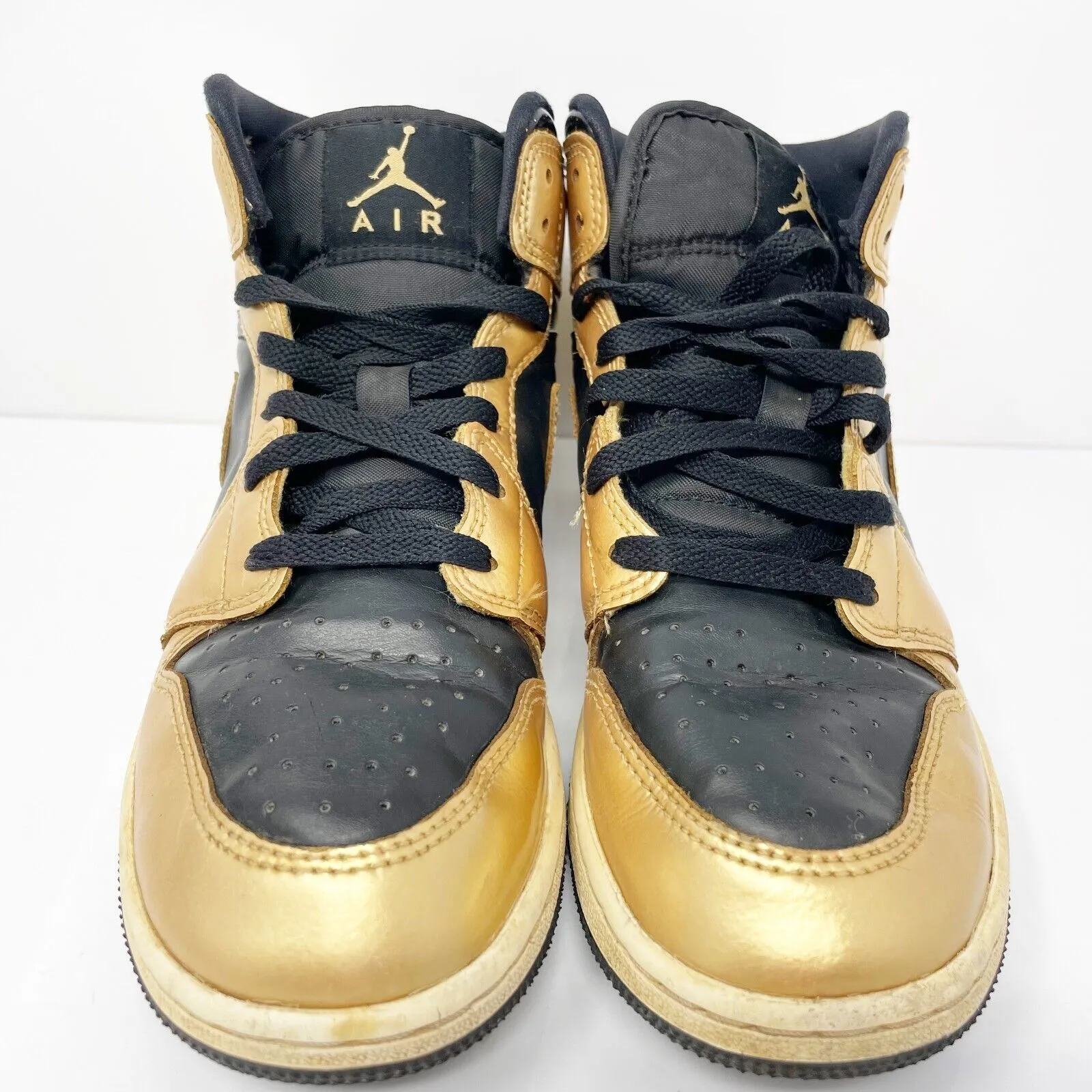 Nike Boys Air Jordan 1 DR6967-071 Gold Basketball Shoes Sneakers Size 5Y