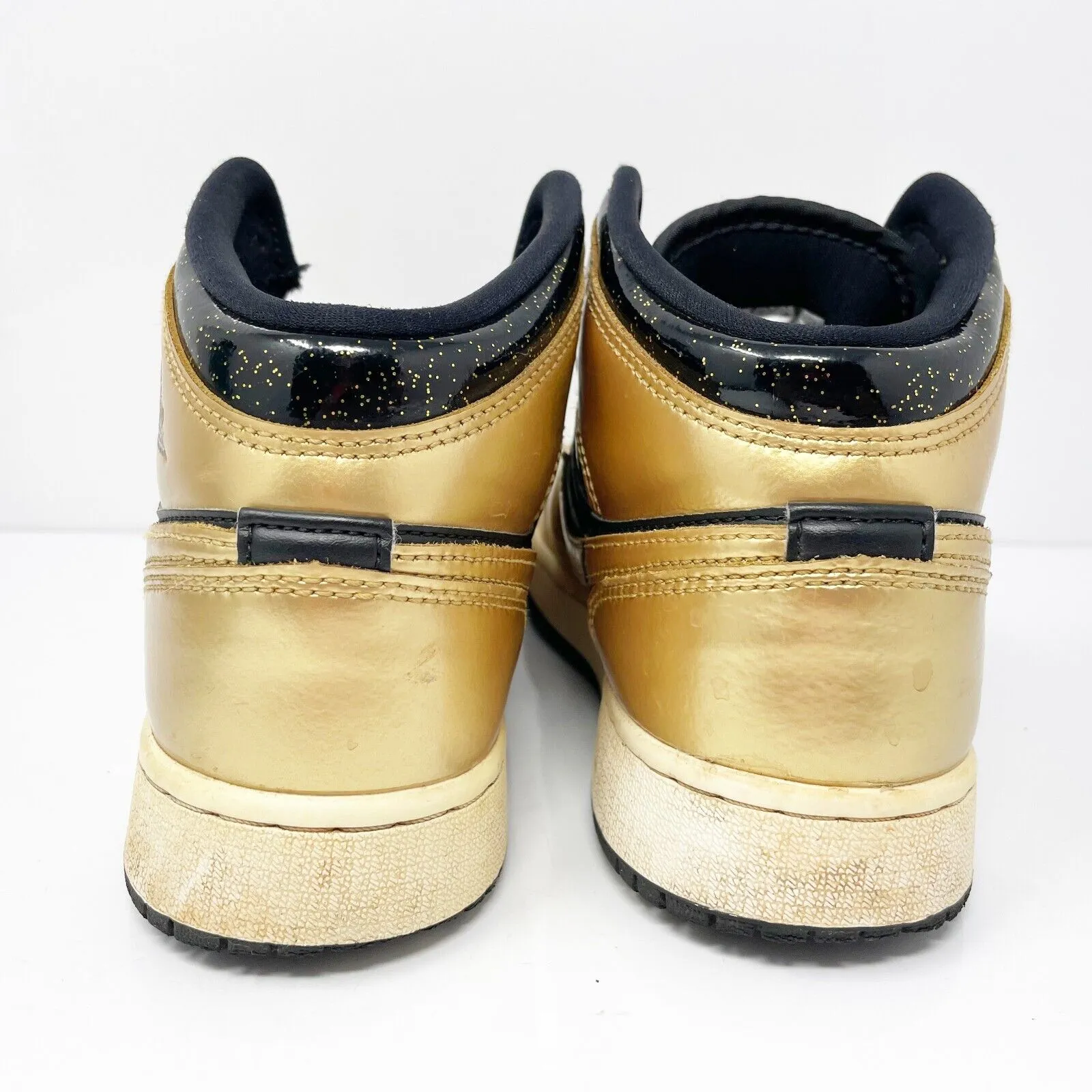 Nike Boys Air Jordan 1 DR6967-071 Gold Basketball Shoes Sneakers Size 5Y