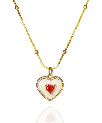 Ninemoo Women's Red / Gold Loveloom Necklaces