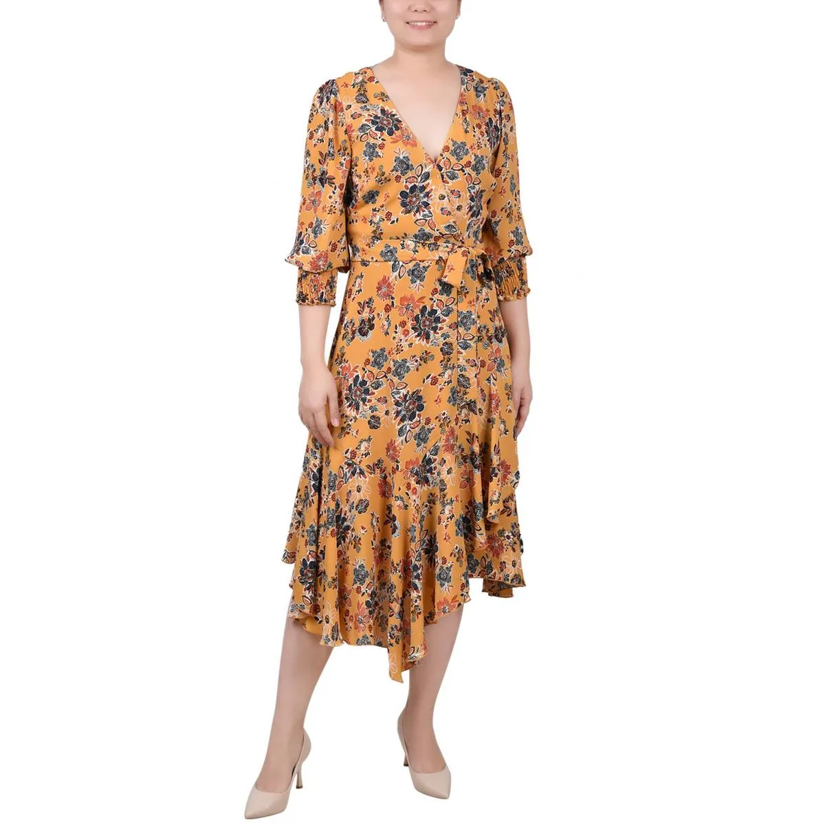 NY Collection Petite Floral Midi Dress