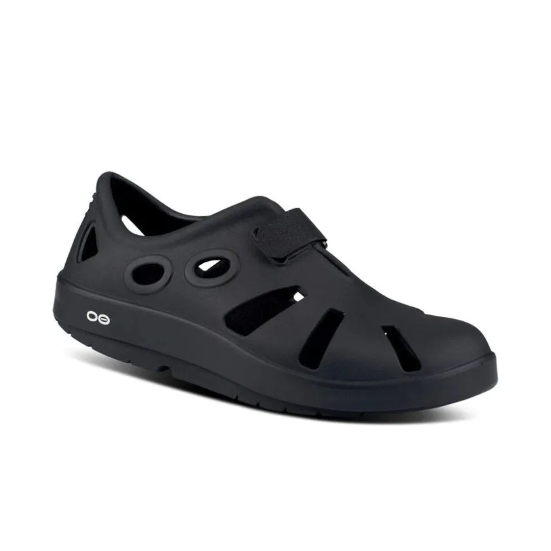 Oofos black active recovery sandals