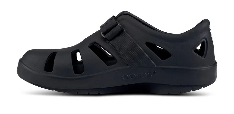 Oofos black active recovery sandals