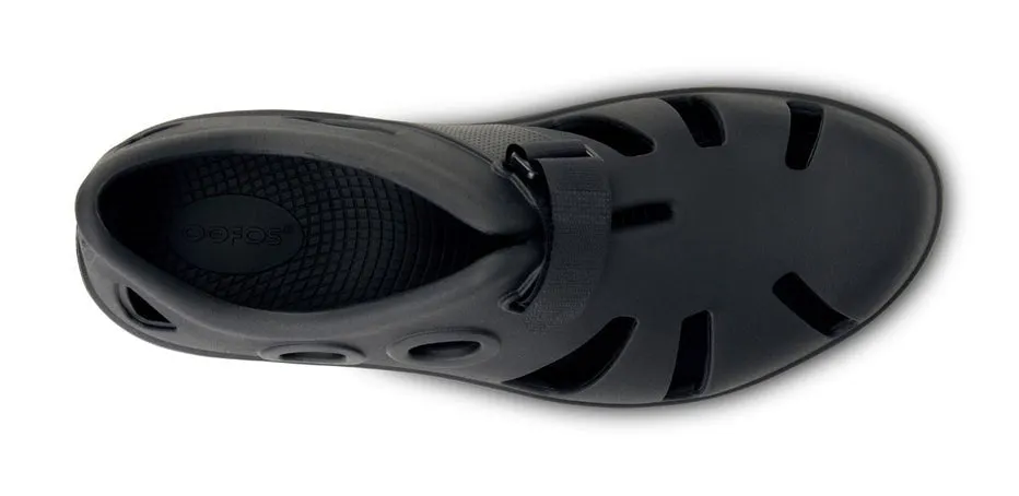 Oofos black active recovery sandals