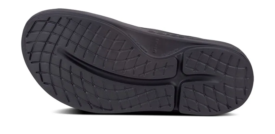 Oofos Black Recovery Slide Sandal