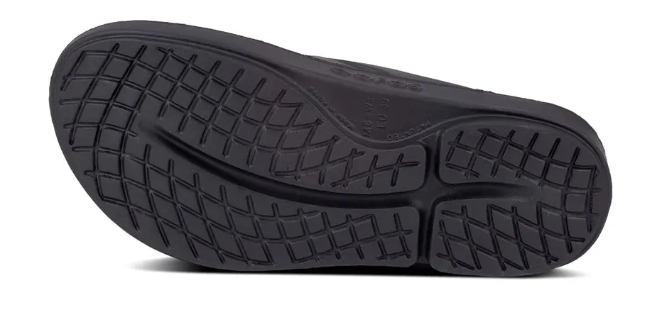 Oofos Black Recovery Thong Sandal