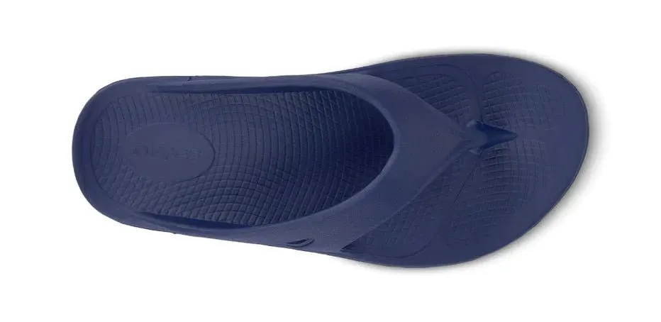 Oofos Navy Recovery Thong Sandal