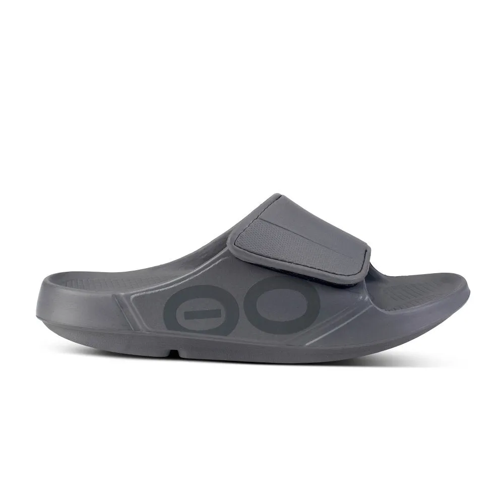 Oofos Sport Flex Recovery Slide Sandal - Slate