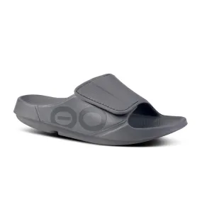 Oofos Sport Flex Recovery Slide Sandal - Slate