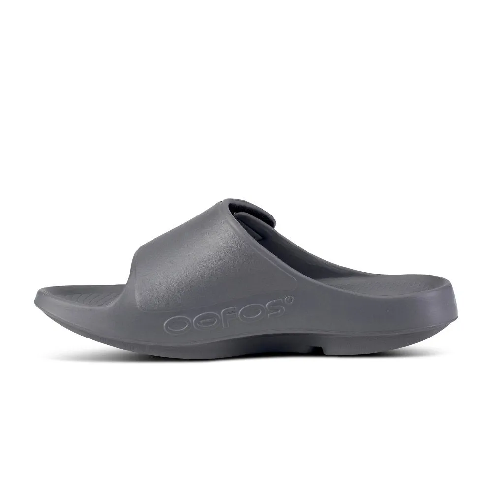 Oofos Sport Flex Recovery Slide Sandal - Slate